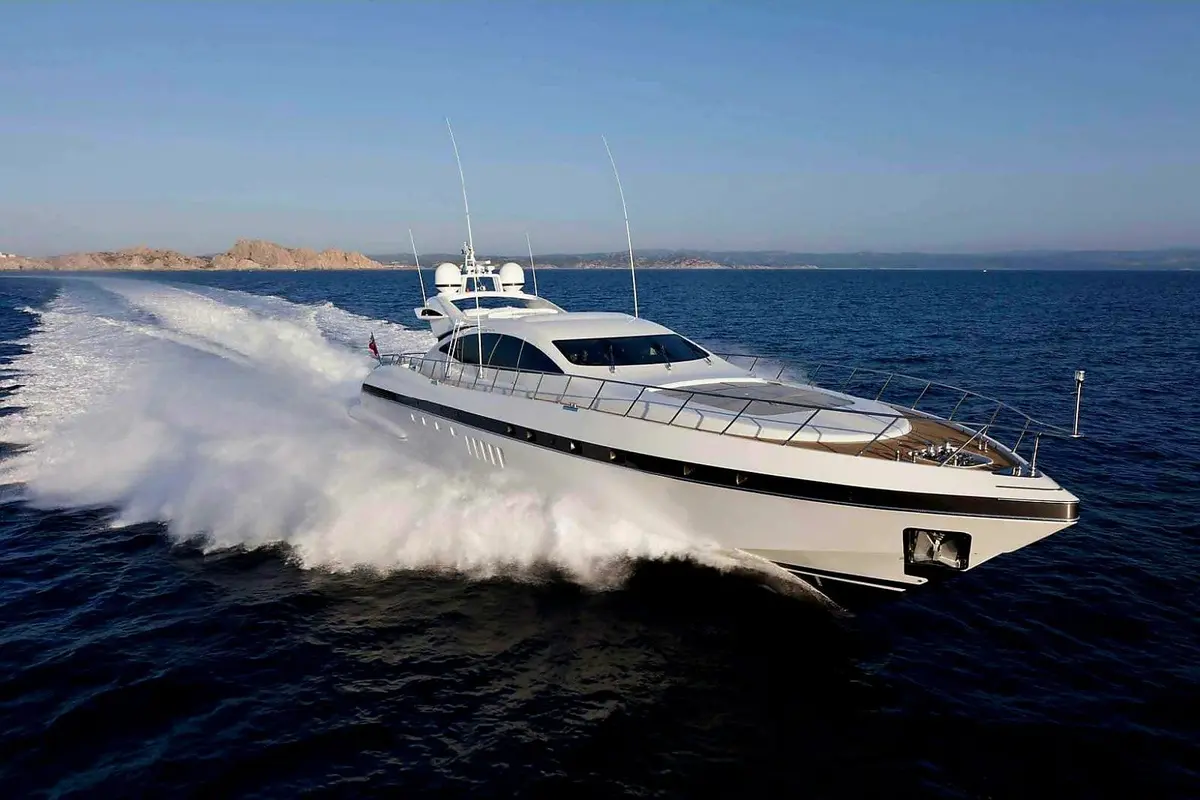 Mangusta 92, exterior — Yacht Charter Saint-Tropez, Saint-Tropez. A fast sport-yacht built for Cap Taillat mornings