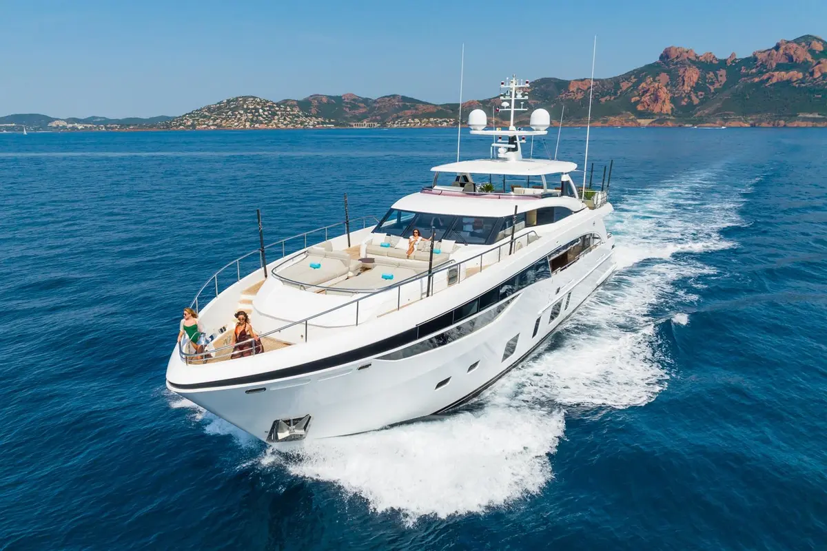 Princess 35M, aft deck — Yacht Charter Saint-Tropez, Saint-Tropez. Princess 35M — 35m