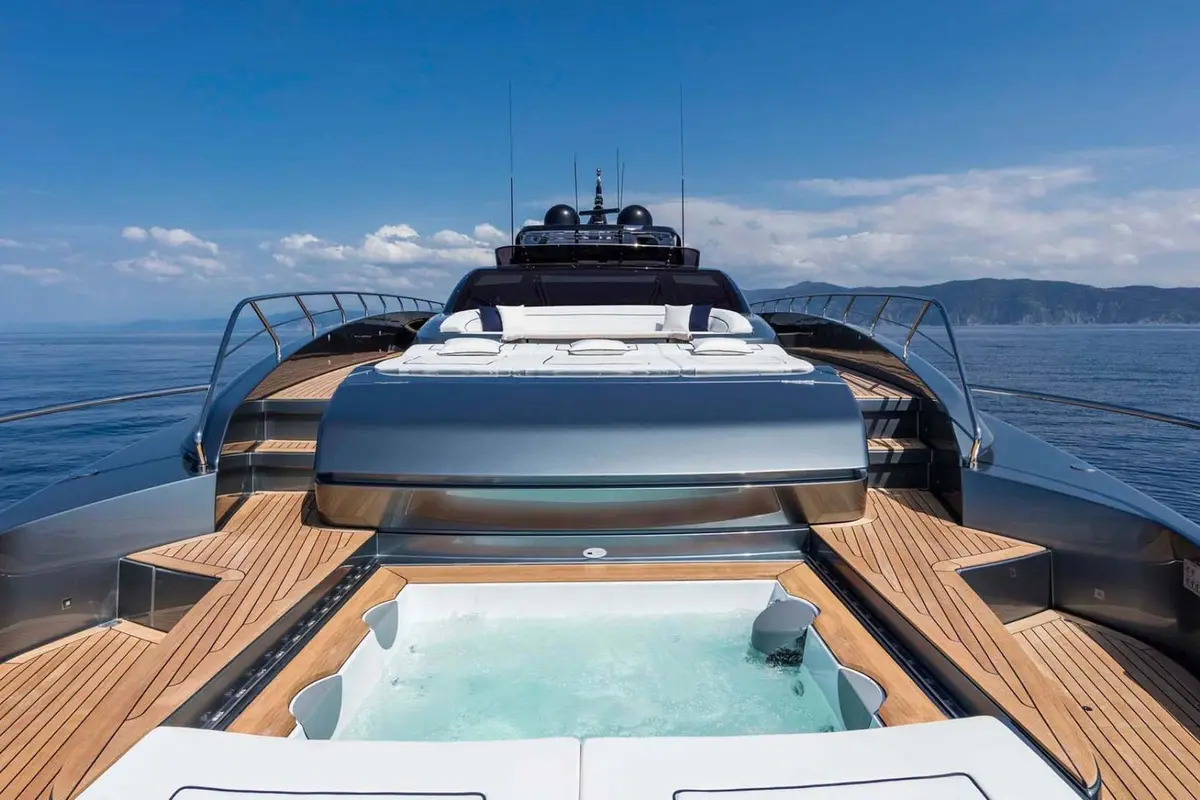Riva 110, aft deck — Yacht Charter Saint-Tropez, Saint-Tropez. Riva 110 — 33m