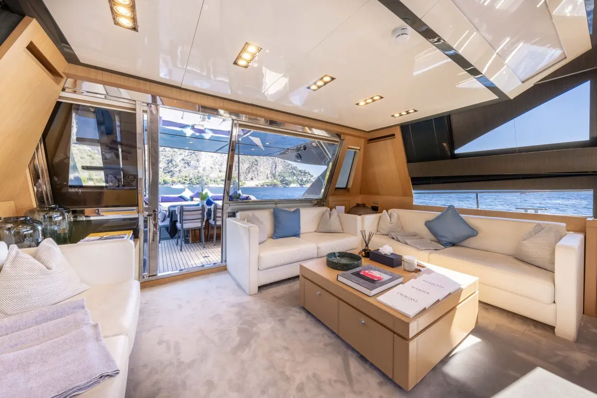 Riva 86 Domino, main deck — Yacht Charter Saint-Tropez, Saint-Tropez. Riva 86 Domino — 26m