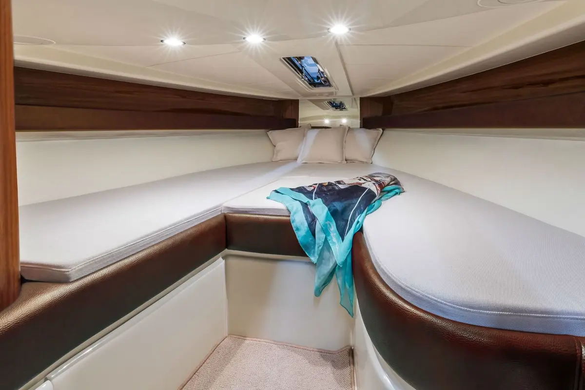 Riva Aquariva, aft deck — Yacht Charter Saint-Tropez, Saint-Tropez. Mahogany-decked speed for a Gulf afternoon